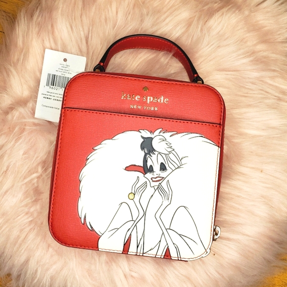 NWT Kate Spade K8097 Disney X Kate Spade New York Vanity Cruella Crossbody - Picture 2 of 7